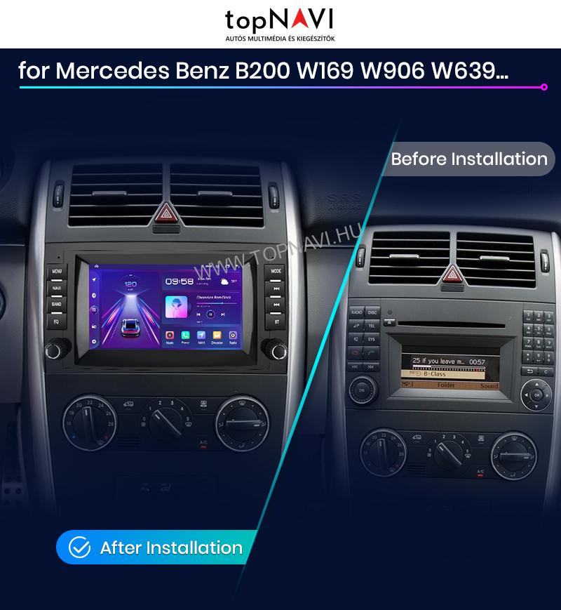 Mercedes Benz B200 Class Sprinter W906 Viano Vito W639 Android Multimédia fejegység