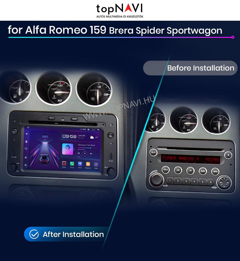 Alfa Romeo 159, Brera, Spider 2005-2011 Android Multimédia fejegység