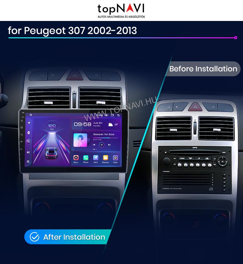 Peugeot 307 Android Multimédia fejegység