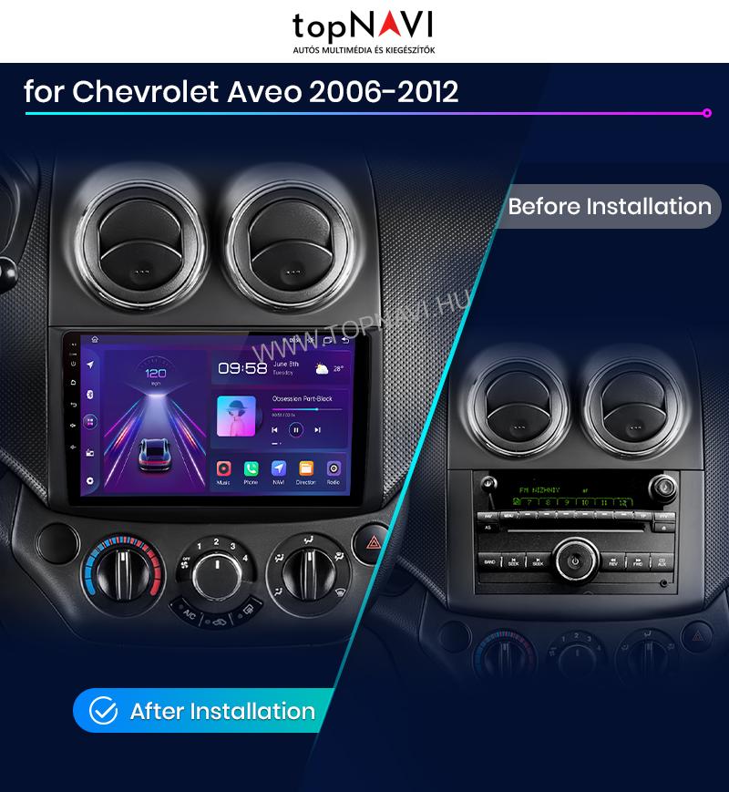 Chevrolet Aveo 2006-2012 Android Multimédia fejegység