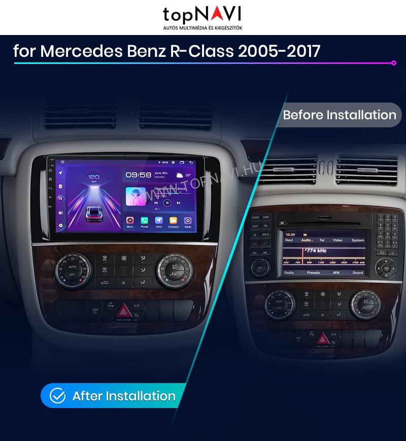Mercedes Benz R-Class W251 R300 2005-2017 Android Multimédia fejegység