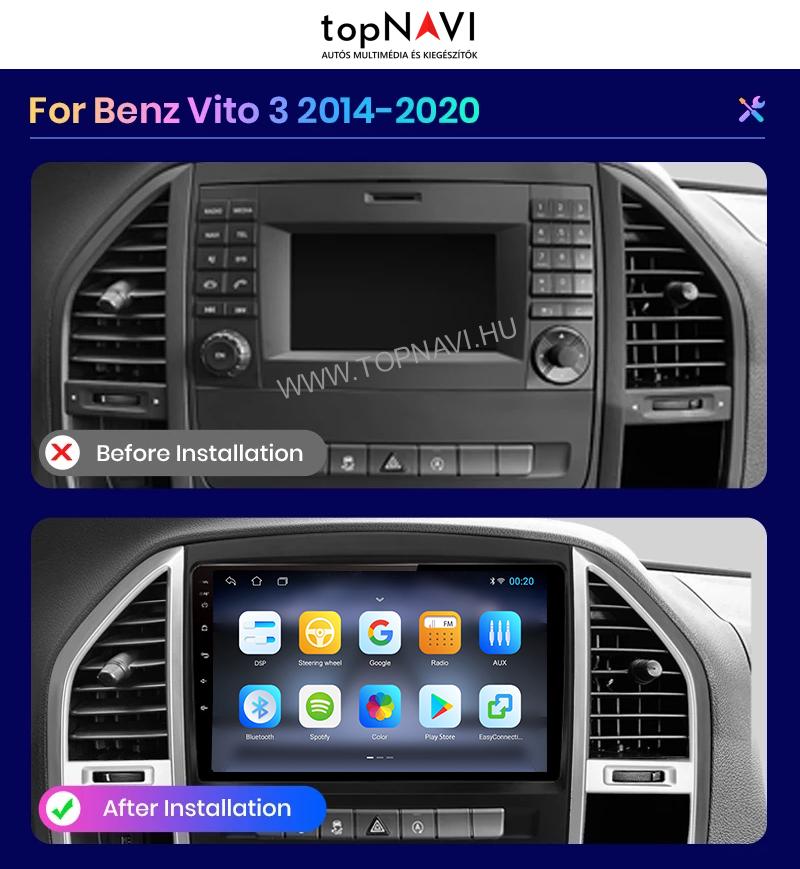 Mercedes Benz Vito 3 W447 2014 - 2021  Android Multimédia fejegység