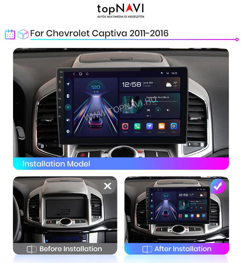 Chevrolet Captiva 2011-2016 Android Multimédia fejegység