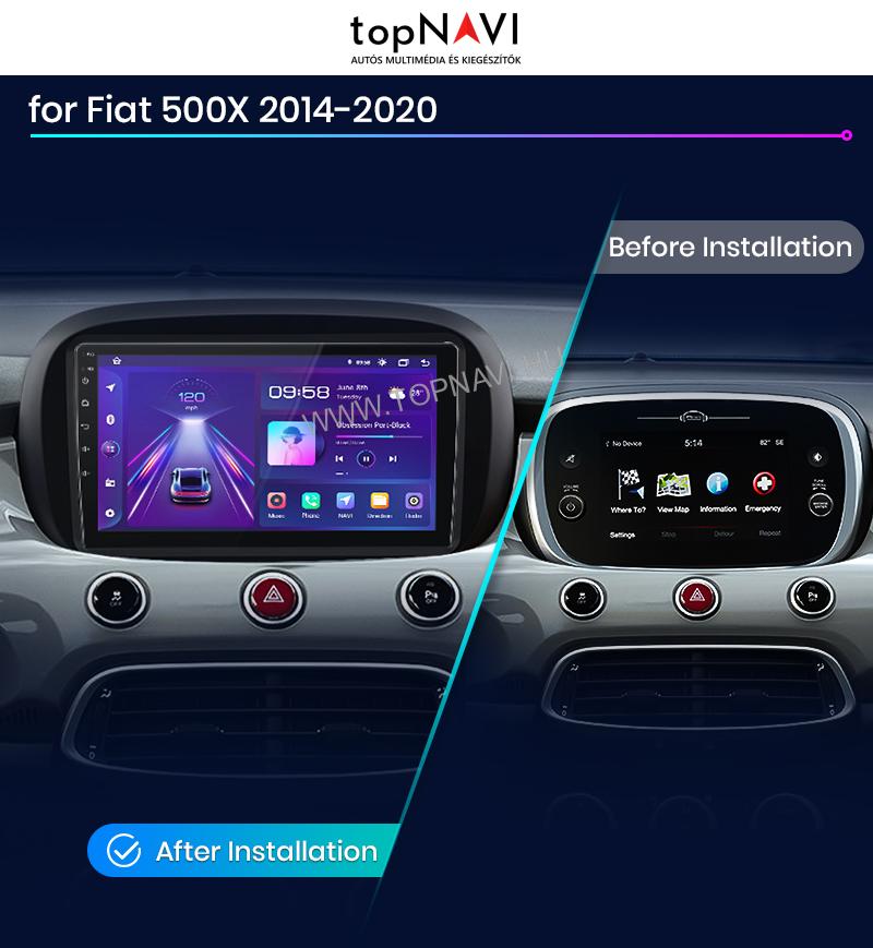 Fiat 500X 2014-2020 Android Multimédia fejegység