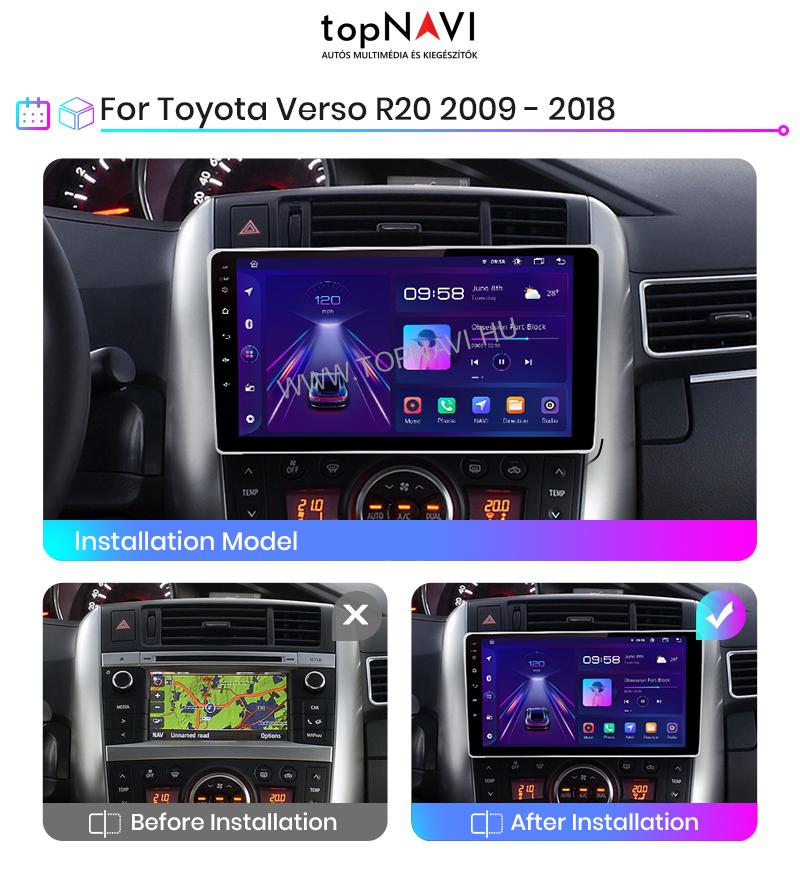 Toyota Verso Android Multimédia fejegység