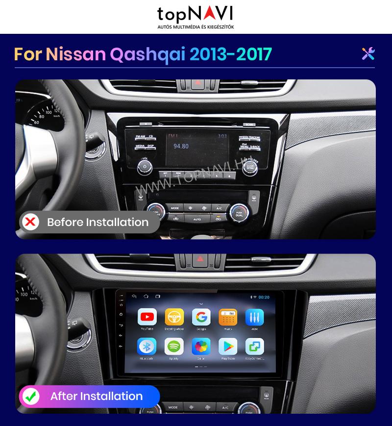 Nissan Qashqai, X-Trail Android Multimédia fejegység
