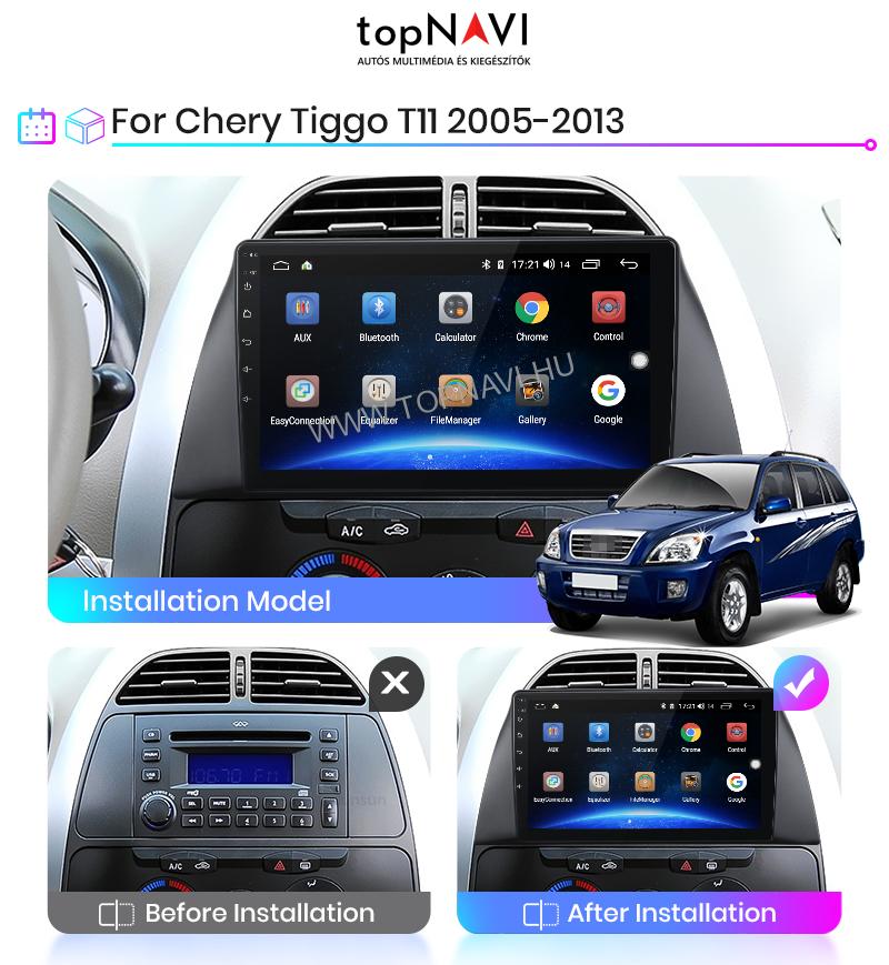 Chery Tiggo T11 1 2005-2013 Wifi 2 Din 10.0 2GB+32GB Android Multimédia fejegység