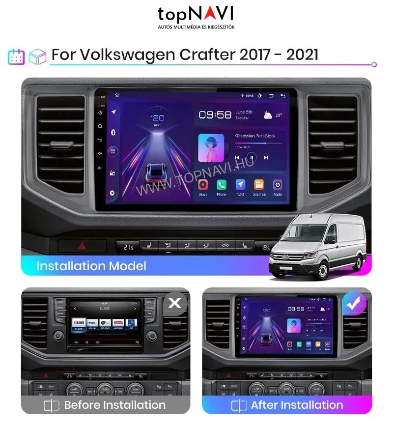 Volkswagen Crafter 2016 - tól 10.1" Android Multimédia fejegység - topNAVI