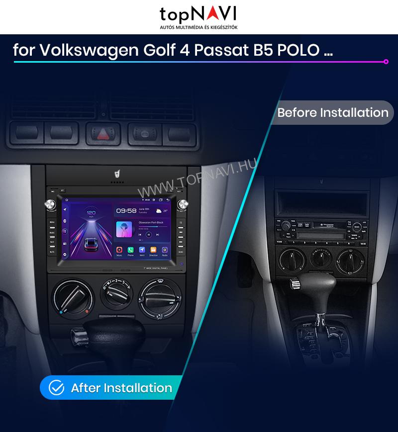 VW Golf 4 Passat POLO Transport T5 7 Inch 12 Android Multimédia fejegység - topNAVI